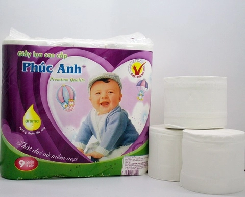 Khăn giấy vệ sinh cao cấp Phúc Anh em bé tím 10 cuộn nhỏ