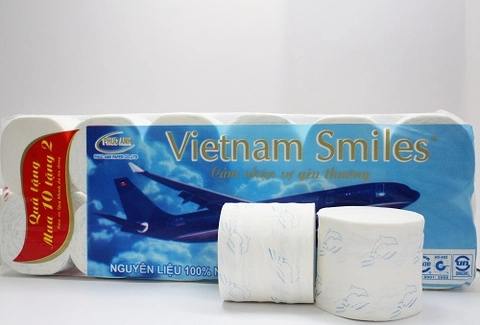 Khăn giấy vệ sinh cao cấp Phúc Anh Vietnam Smiles 12 cuộn nhỏ